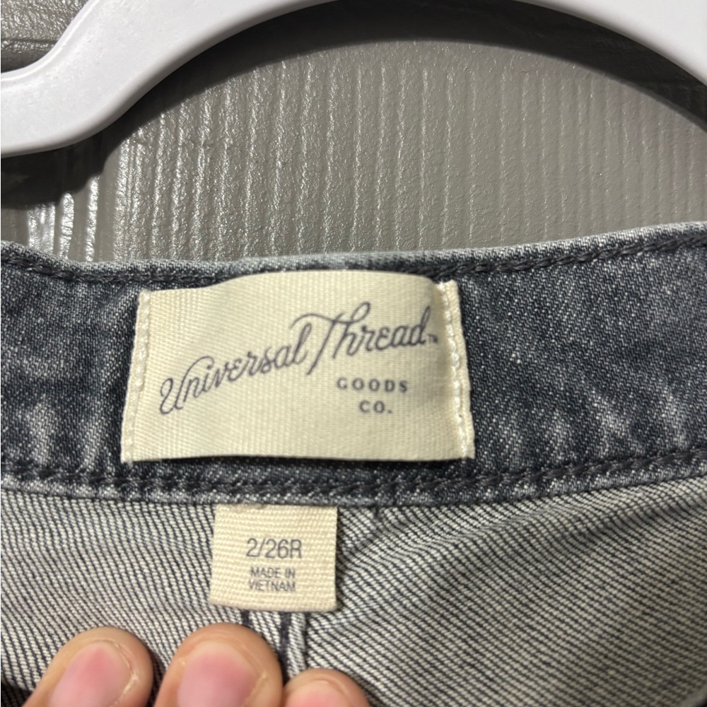 Universal Thread Washed Gray Ripped Boyfriend Jeans - Picture 2 of 3